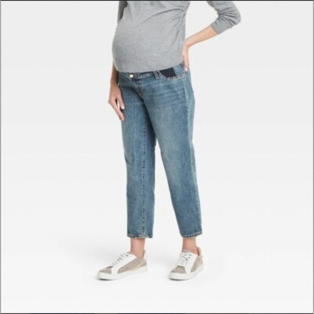 ISABEL MATERNITY Vintage Straight Under Belly Stretch Denim Jeans Size 14